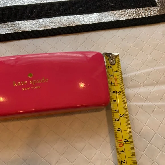 Kate Spade Women's Colorblock Pink & Orange Hard Glasses Case - Picture 13 of 13